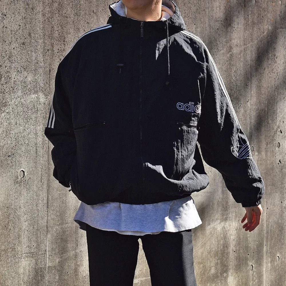 90’s adidas トレフォイルロゴ！ 中綿入り ナイロンジャケット 221127