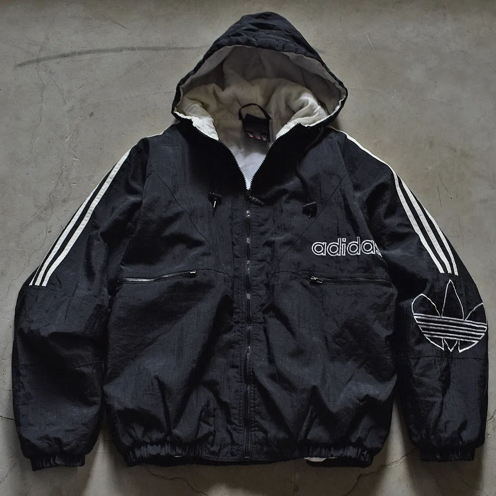 90’s adidas トレフォイルロゴ！ 中綿入り ナイロンジャケット 221127