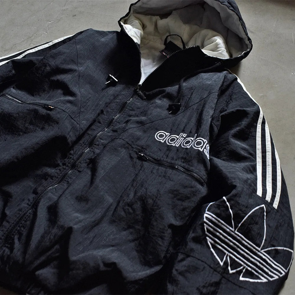 90’s adidas トレフォイルロゴ！ 中綿入り ナイロンジャケット 221127