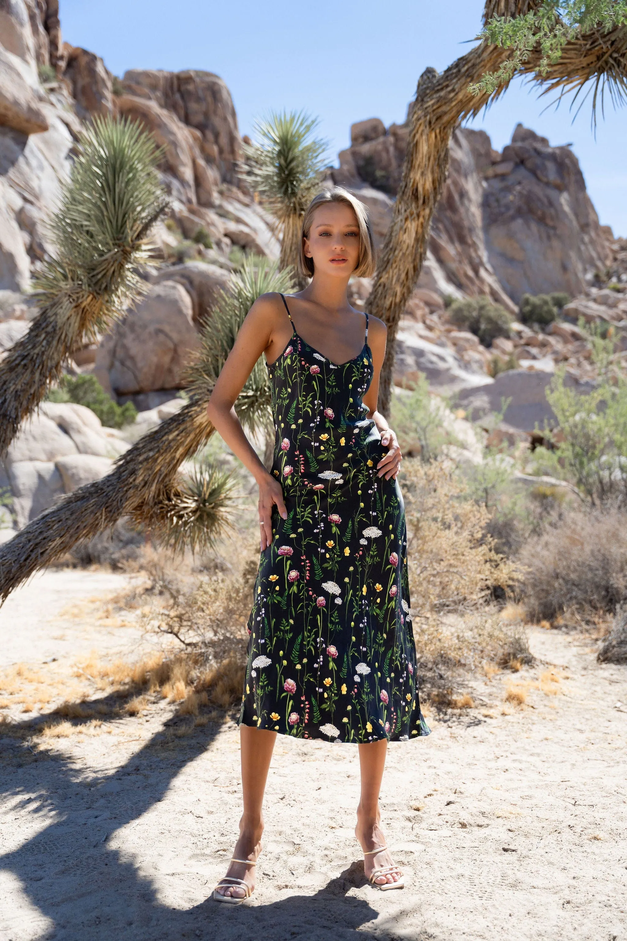 90s Icon V Slip Dress - Prints