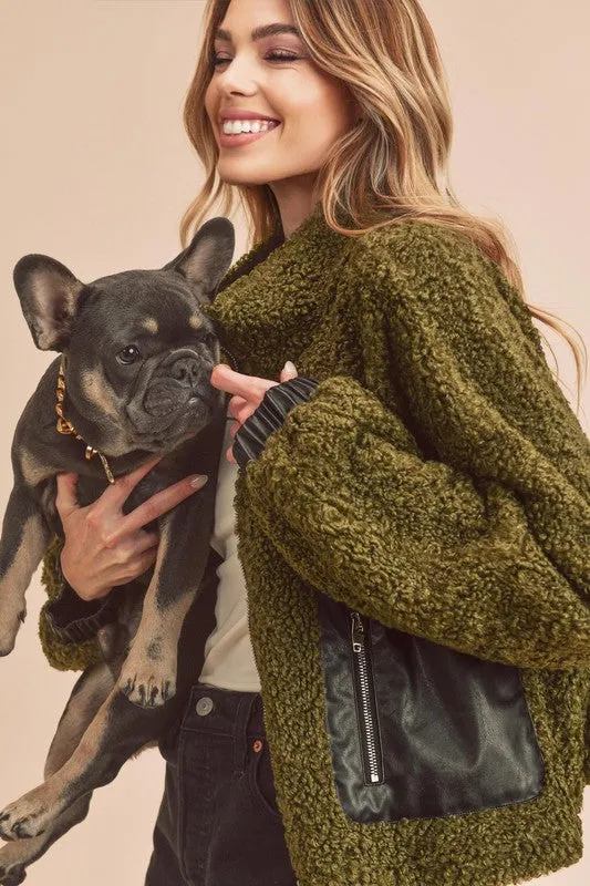 Aemi & Co. Penny Vegan Sherpa Jacket