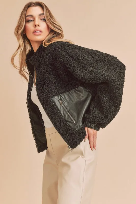 Aemi & Co. Penny Vegan Sherpa Jacket