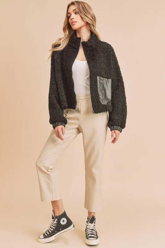 Aemi & Co. Penny Vegan Sherpa Jacket