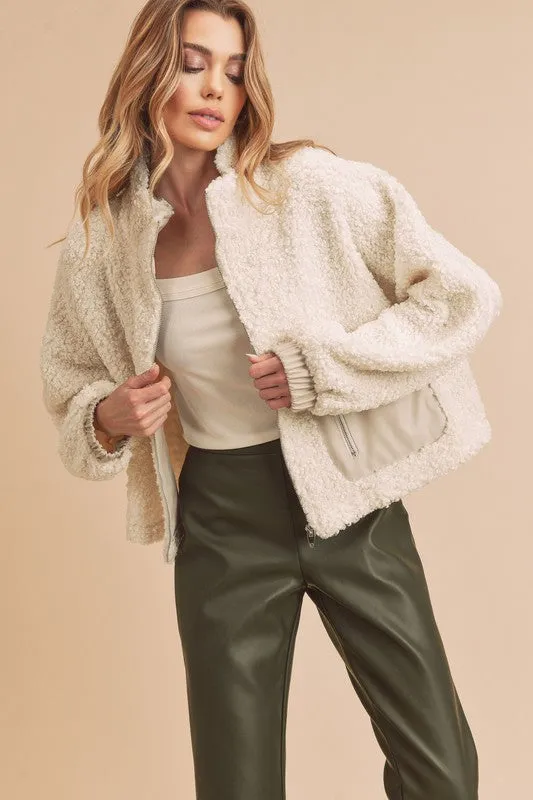 Aemi & Co. Penny Vegan Sherpa Jacket