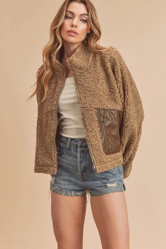 Aemi & Co. Penny Vegan Sherpa Jacket