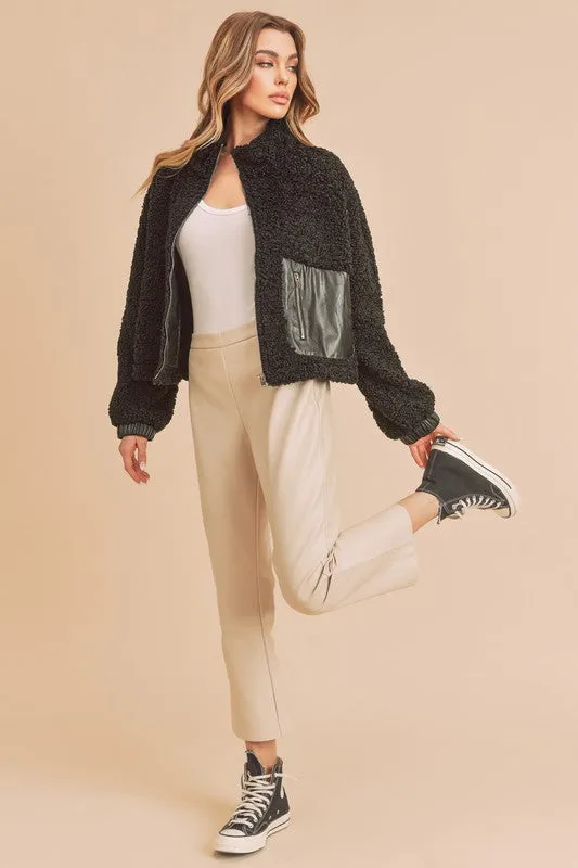 Aemi & Co. Penny Vegan Sherpa Jacket