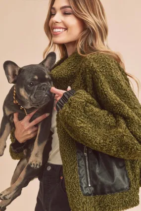Aemi & Co. Penny Vegan Sherpa Jacket