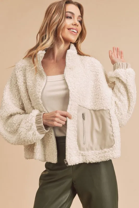 Aemi & Co. Penny Vegan Sherpa Jacket