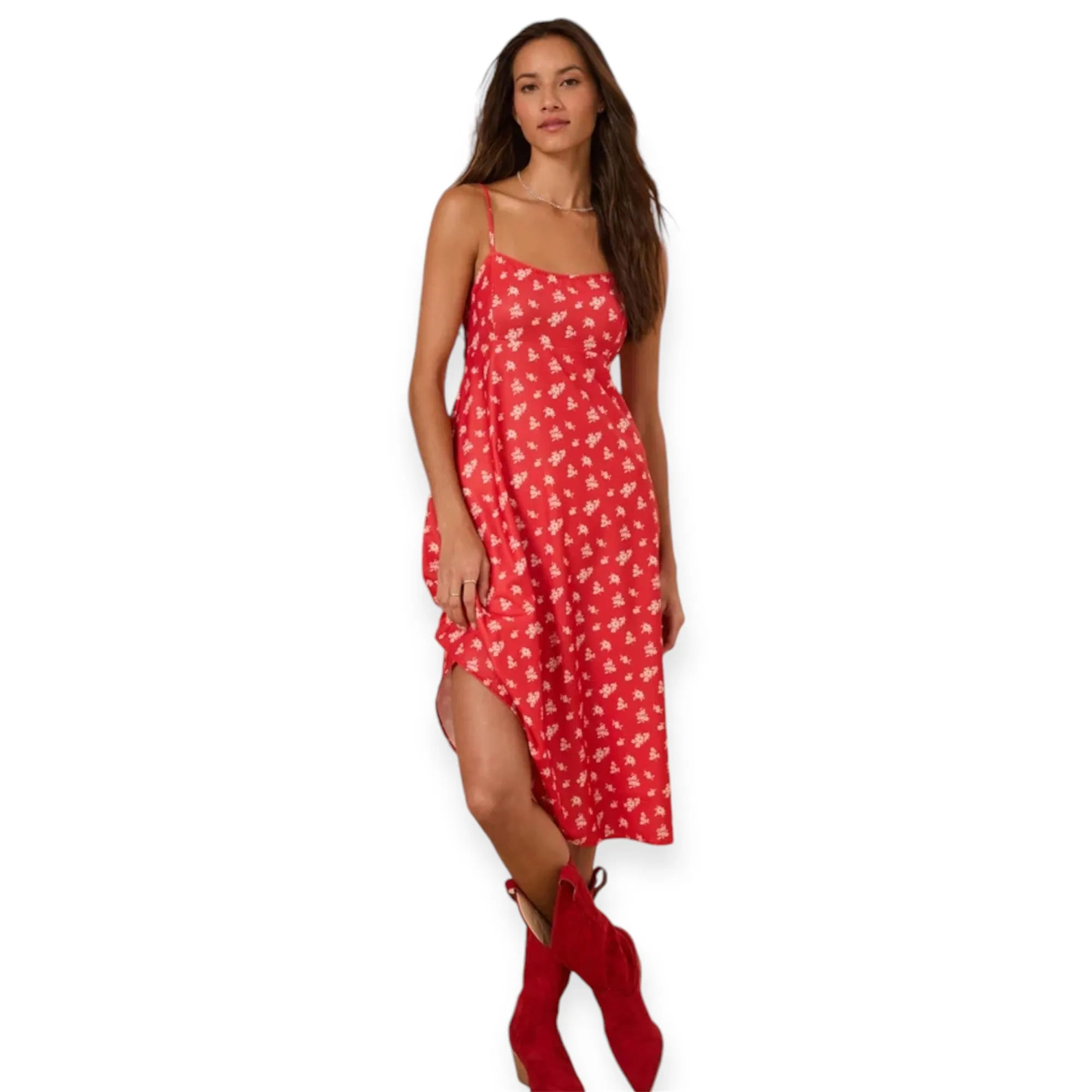 Altar’d State Poppy Floral Midi Dress XXSmall