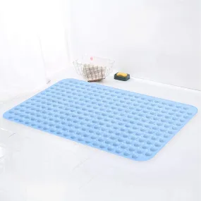 Anti-Slip Shower Mat for Bathroom Floor Blue, 80x120 cm (Accu-Pebble)