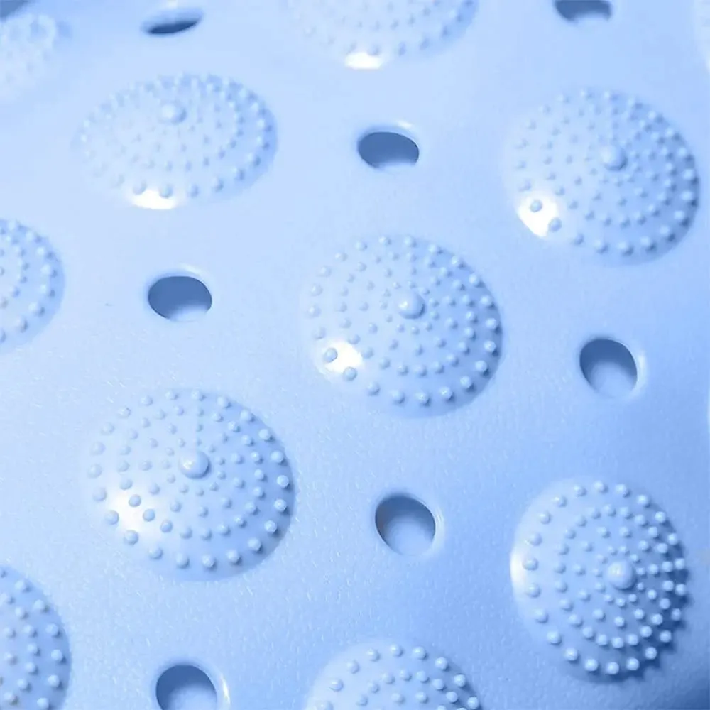 Anti-Slip Shower Mat for Bathroom Floor Blue, 80x120 cm (Accu-Pebble)