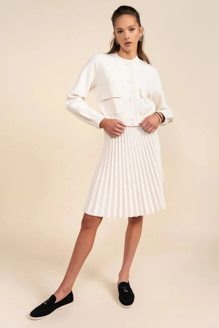 APP-S25-818 IVORY KNIT BOMBER CARDIGAN