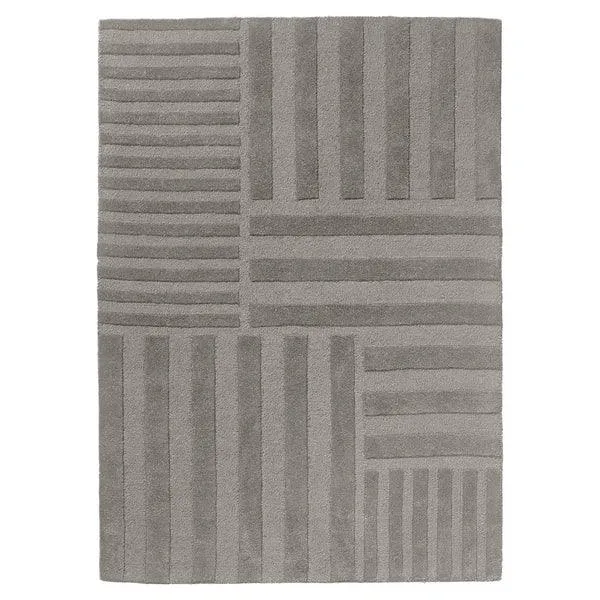 Ash Hand-Tufted Wool Rug Runner for Bedroom/Living Area/Home with Anti Slip Backing