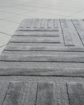 Ash Hand-Tufted Wool Rug Runner for Bedroom/Living Area/Home with Anti Slip Backing