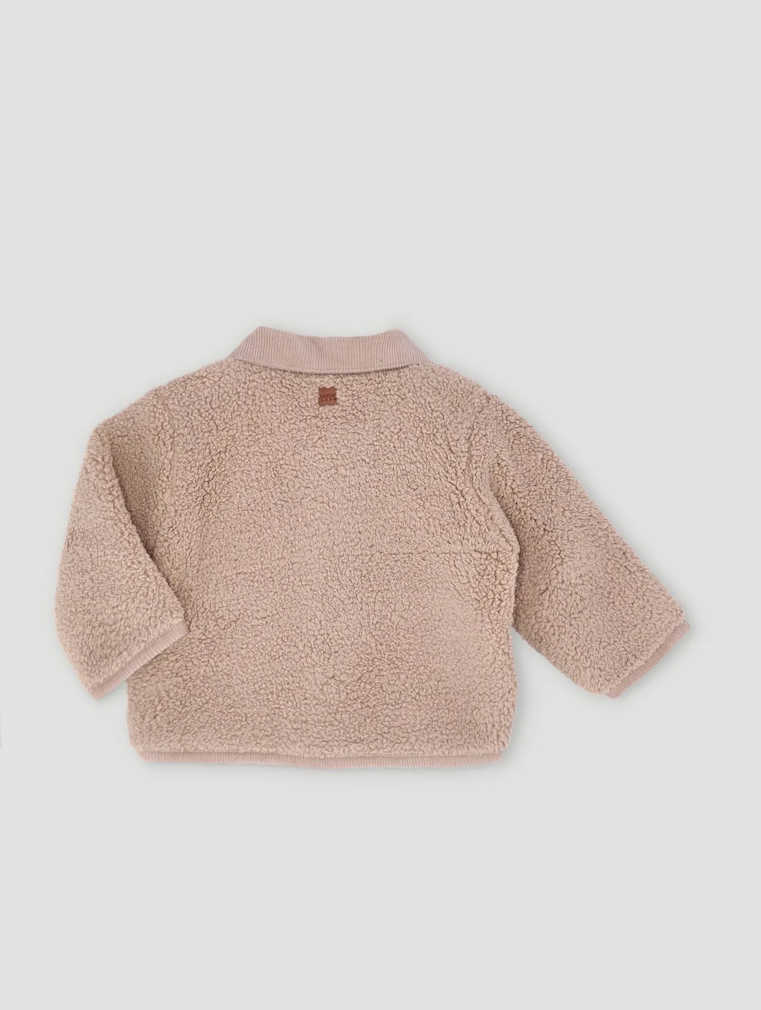 Baby Boys Sherpa Jacket With Cord Contrast