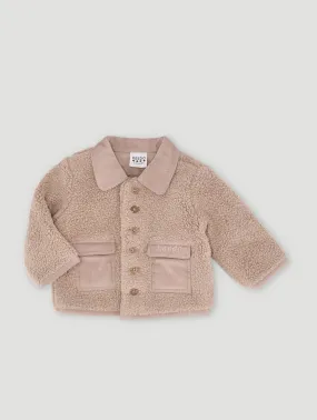 Baby Boys Sherpa Jacket With Cord Contrast