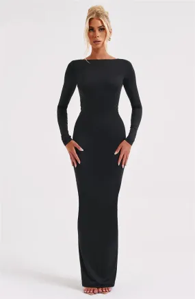 Beth Backless Ruched Bodycon Maxi Dress
