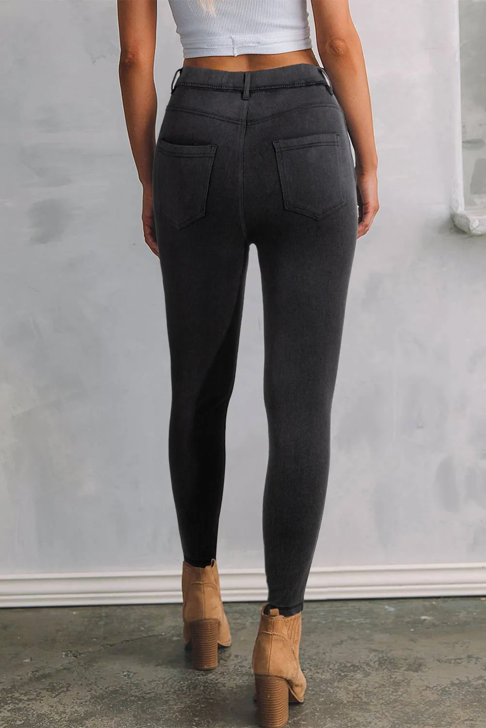 Black Ankle Cut Jeans