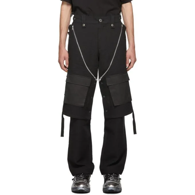 Blackmerle Black Check Cargo Pants