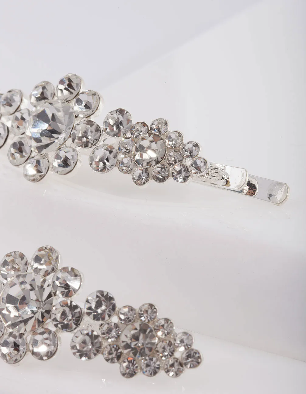 Blossom Crystal Hair Clip 2 Pack