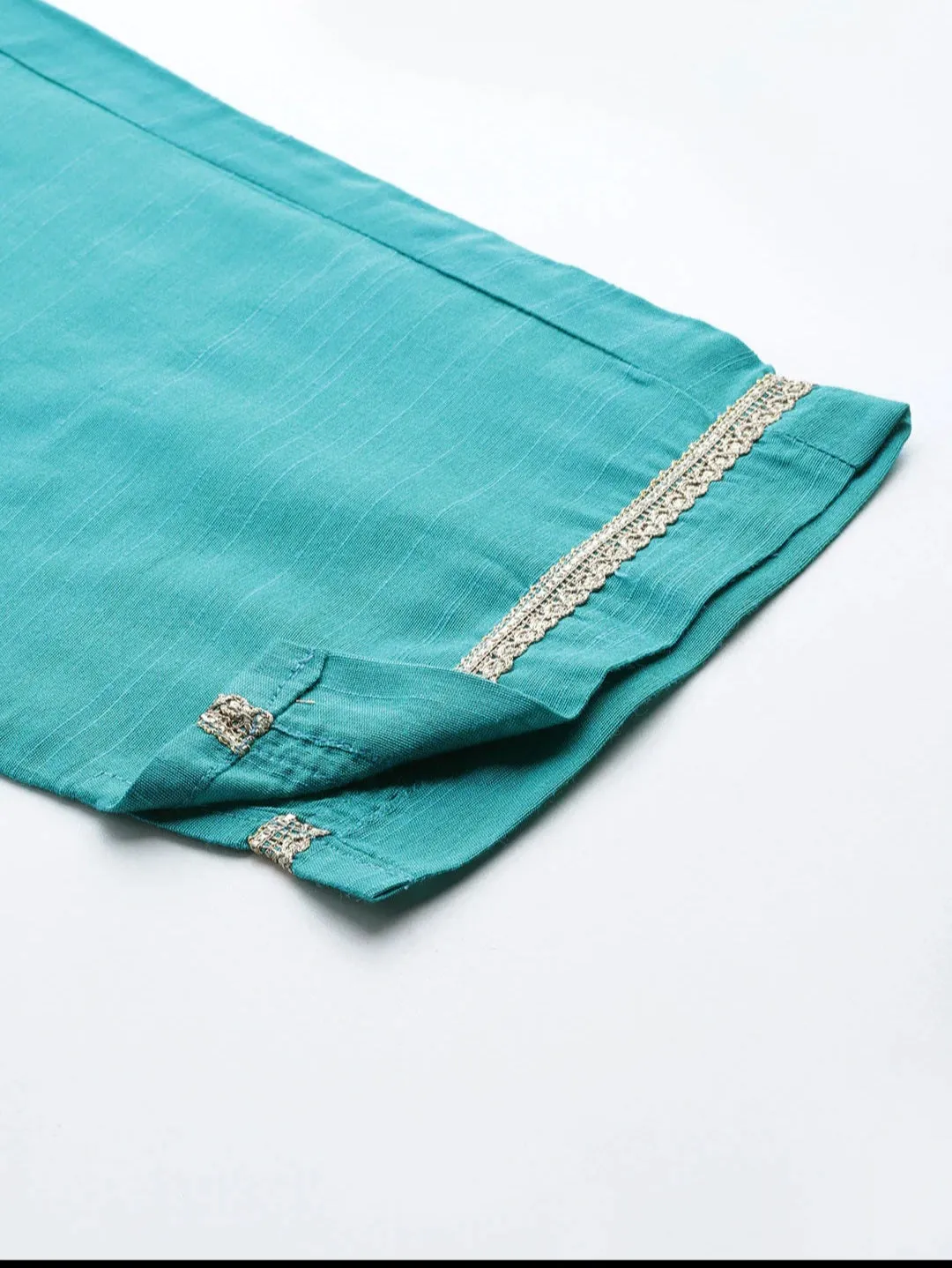 Blue Embroidered Sequinned Kurta Set