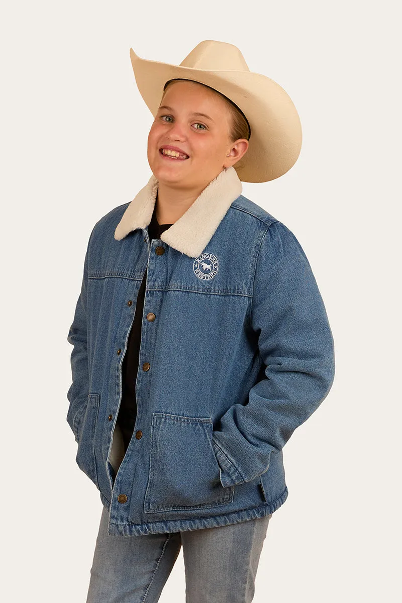 Boston Kids Denim Jacket - Mid Wash Blue