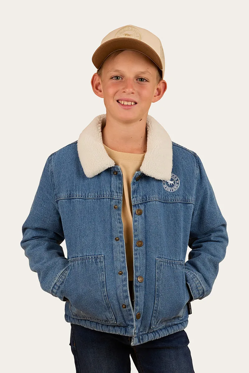 Boston Kids Denim Jacket - Mid Wash Blue