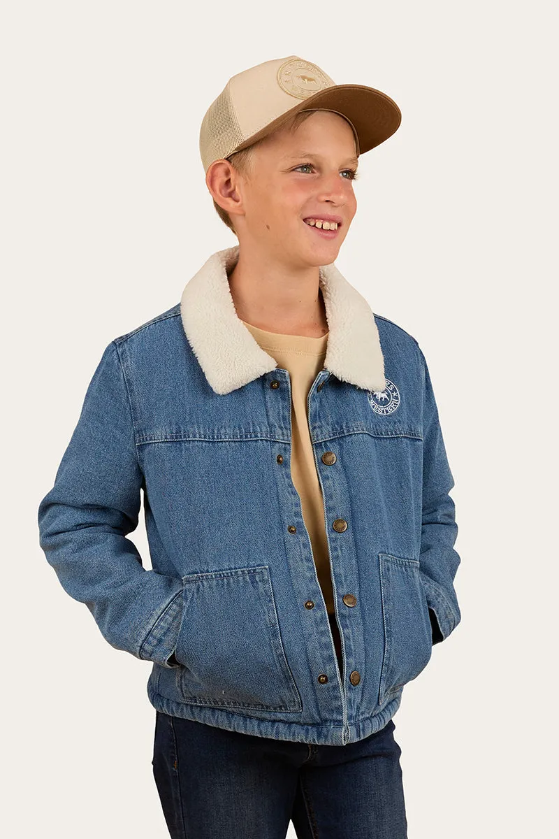 Boston Kids Denim Jacket - Mid Wash Blue