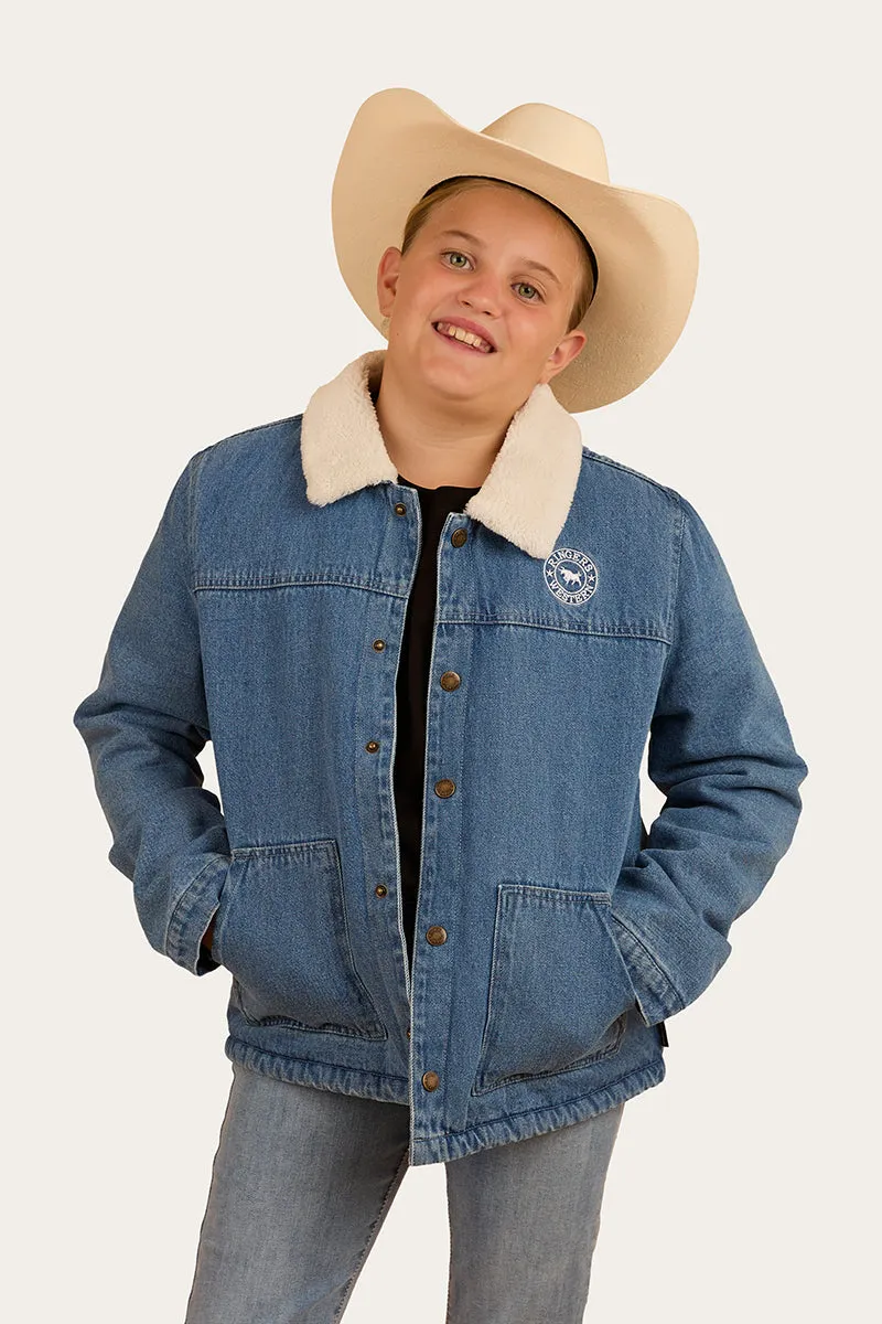 Boston Kids Denim Jacket - Mid Wash Blue
