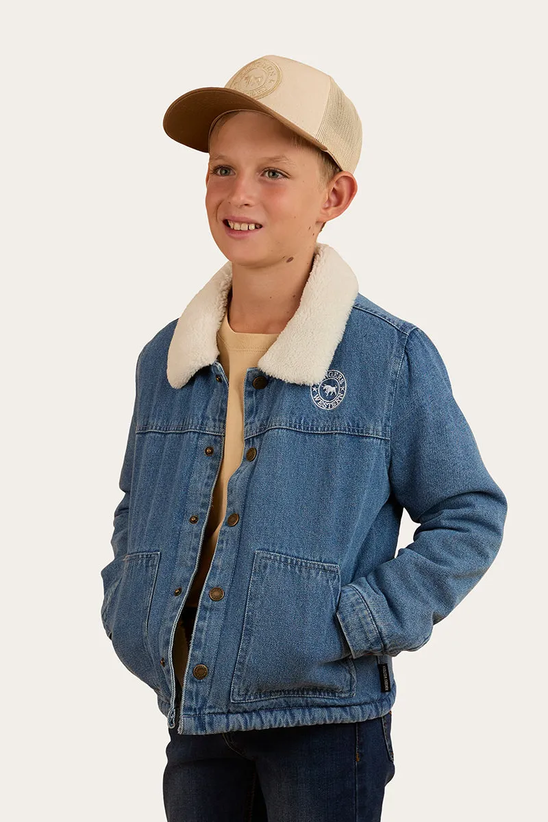 Boston Kids Denim Jacket - Mid Wash Blue