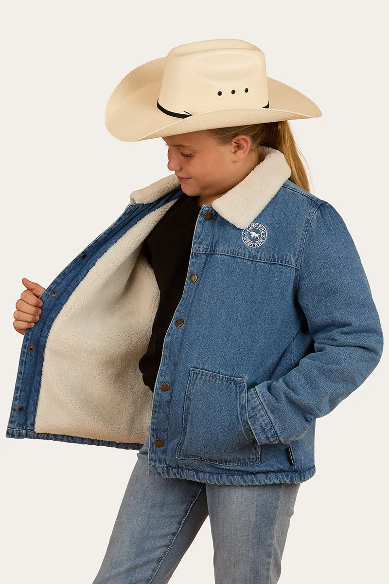 Boston Kids Denim Jacket - Mid Wash Blue
