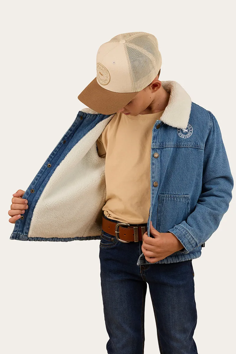 Boston Kids Denim Jacket - Mid Wash Blue