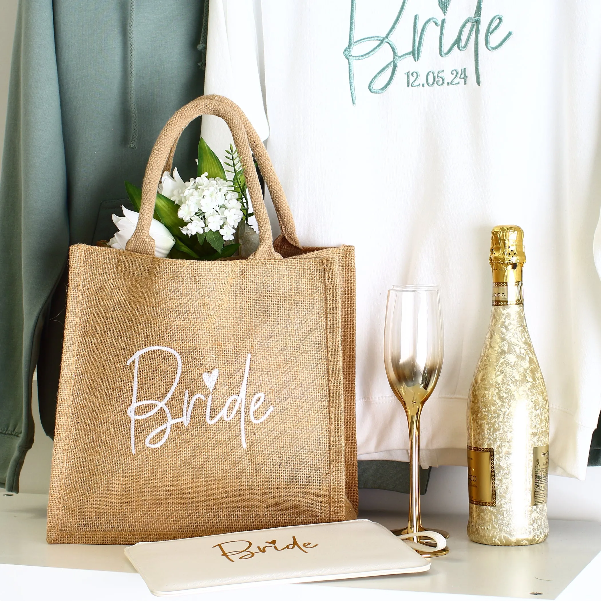 Bridal Zipped Hoodies - Sage