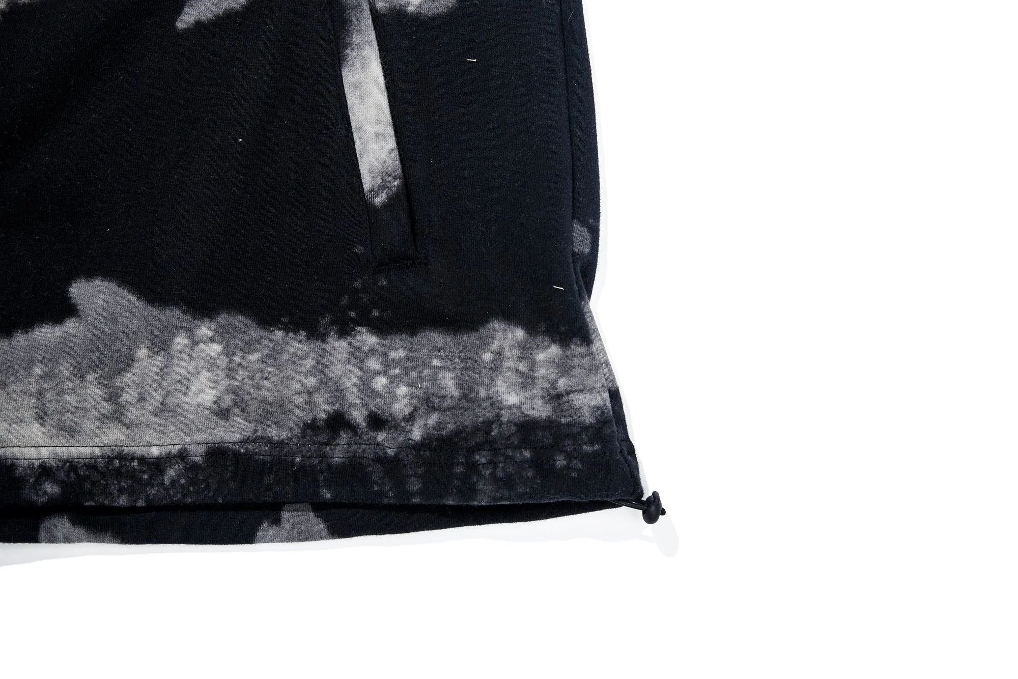 BSRABBIT HN ZIPUP TIE DYE BLACK