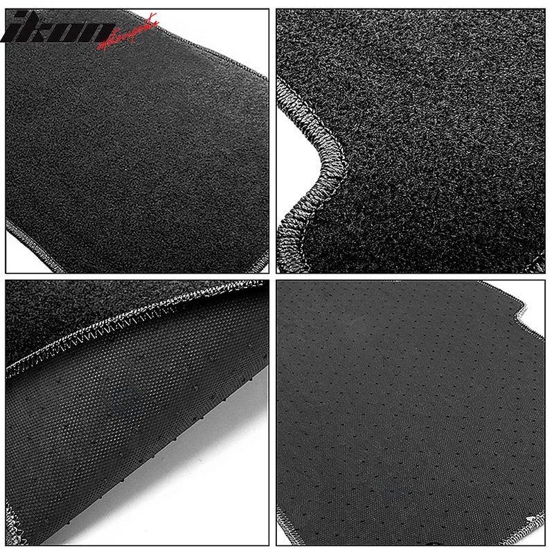 Car Floor Mat for 2002-2004 Audi A4 Black Carpet 4PC Nylon