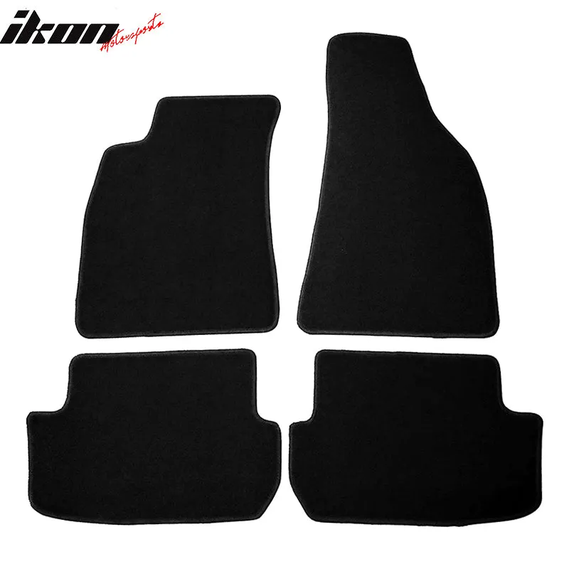Car Floor Mat for 2002-2004 Audi A4 Black Carpet 4PC Nylon