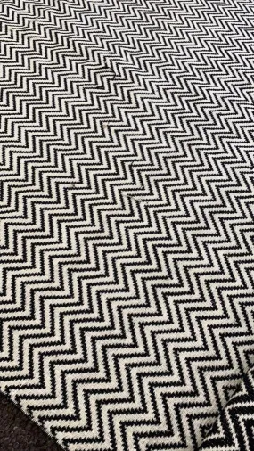 Chevron Reversible Rug Runner for Bedroom/Living Area/Home with Anti Slip Backing