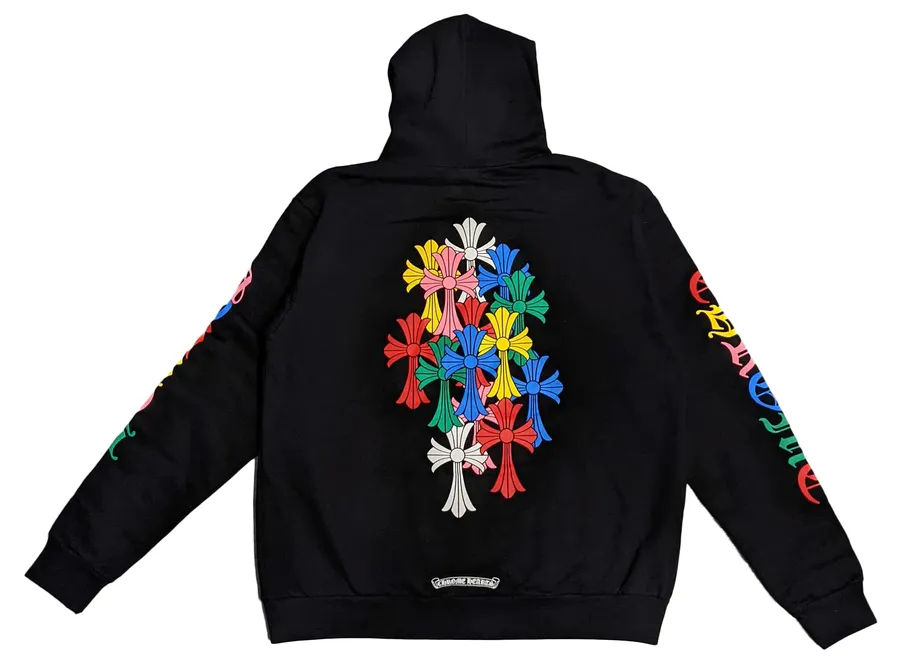Chrome Hearts "Multi Color Cross Cemetery" Zip Up Black