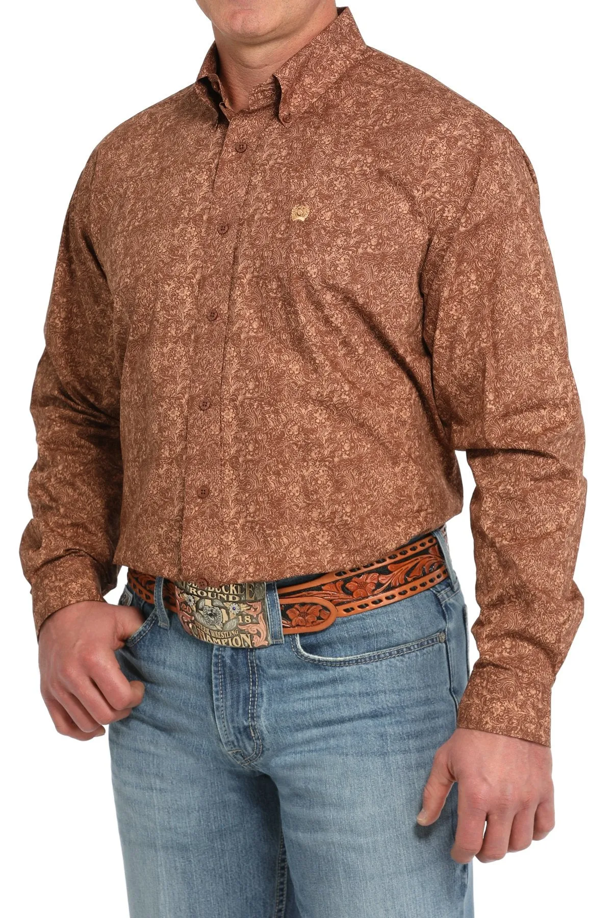 CINCH PAISLEY PRINT BUTTON DOWN WESTERN SHIRT