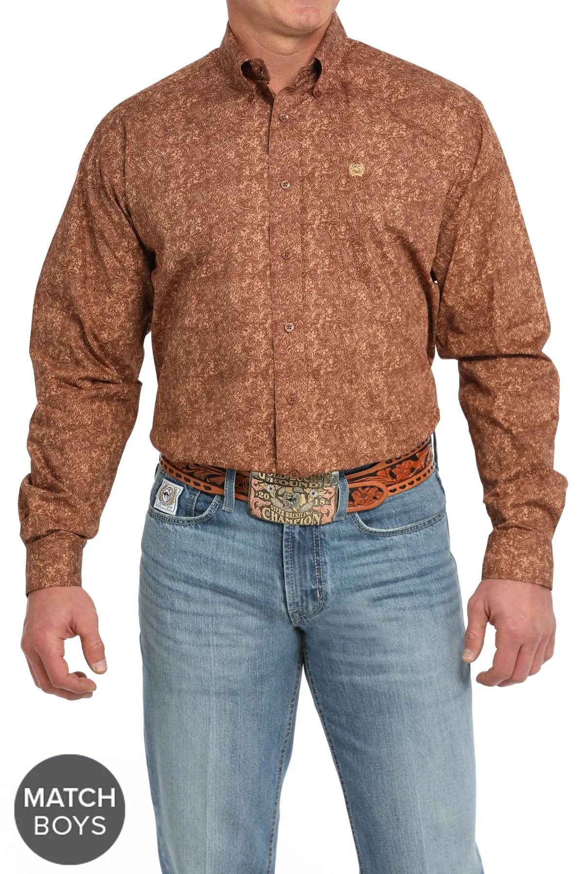 CINCH PAISLEY PRINT BUTTON DOWN WESTERN SHIRT