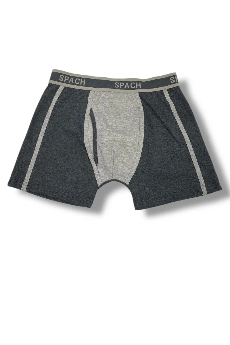 Color Block Striped Boxer Briefs For Men