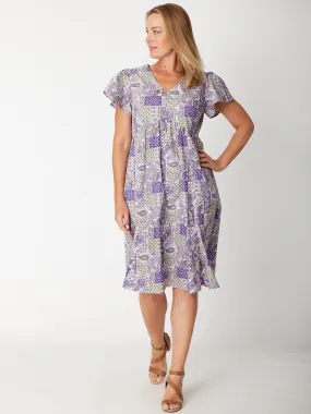 Cotton Flounce Dress- 31483 - Lilac