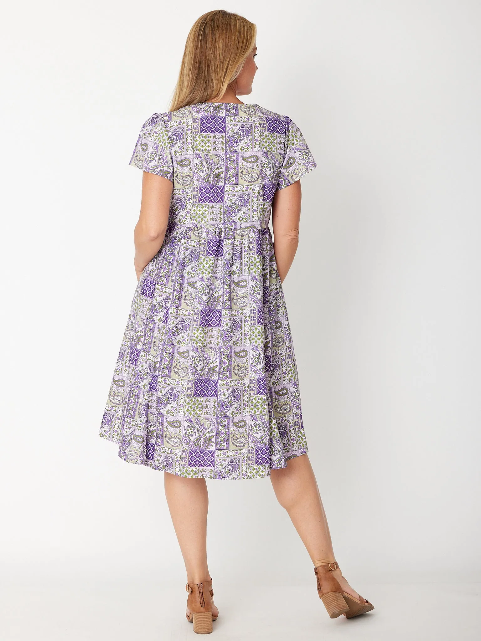 Cotton Flounce Dress- 31483 - Lilac