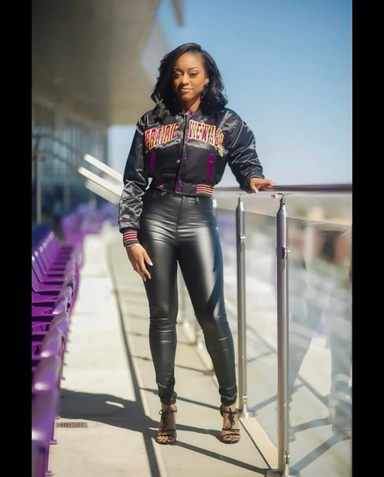 Crop Prairie View A&M Bomber Jacket