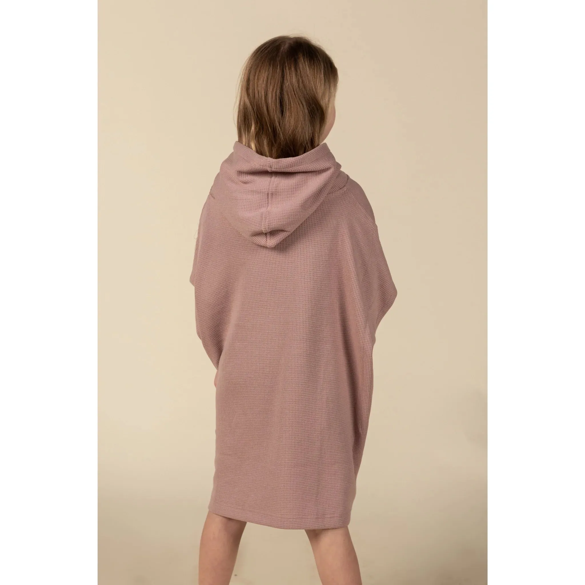 Current Tyed Waffle Beach Poncho || Dusty Rose