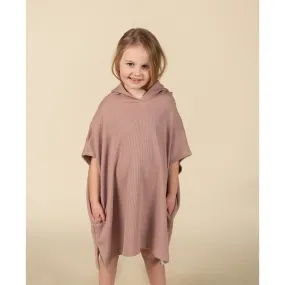 Current Tyed Waffle Beach Poncho || Dusty Rose
