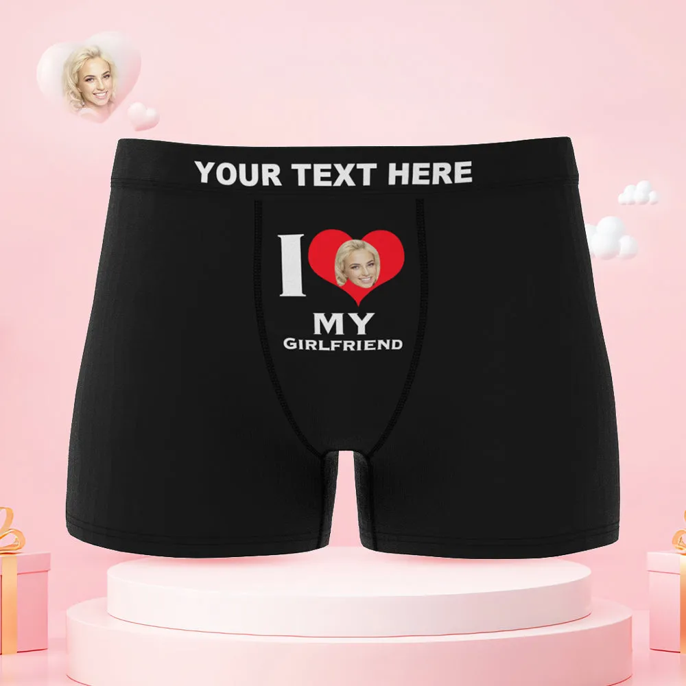 Custom Face Cute Love Couple Underwear Personalized Underwear Valentine's Day Gift