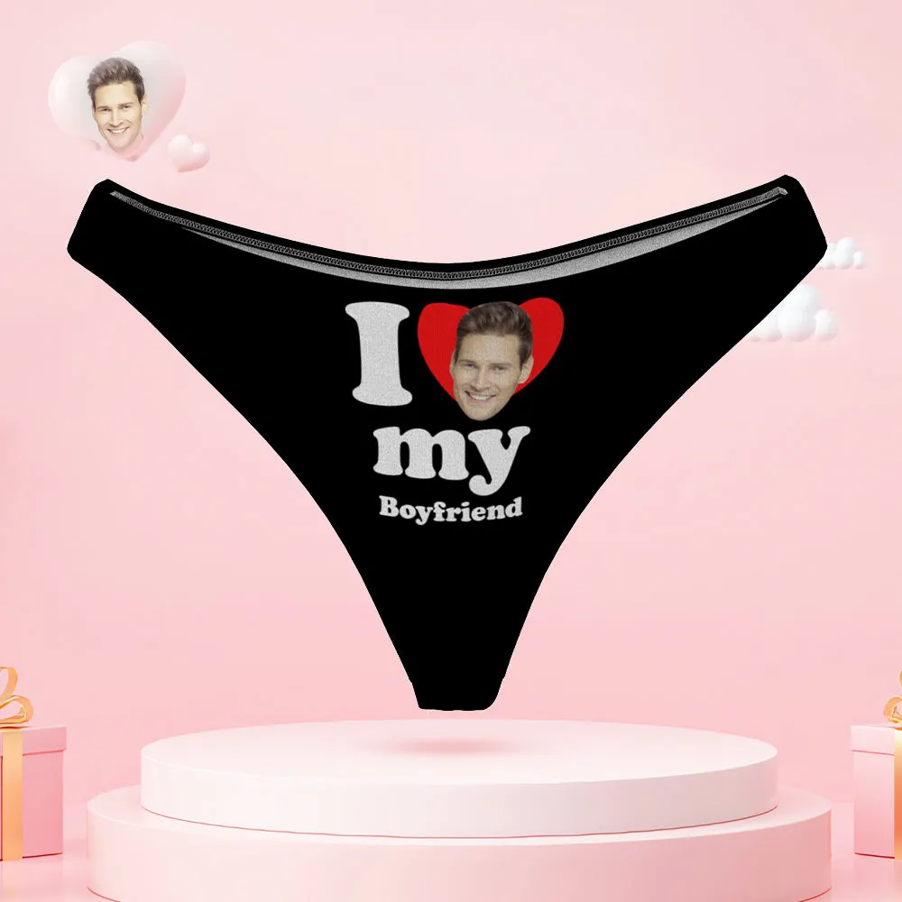 Custom Face Cute Love Couple Underwear Personalized Underwear Valentine's Day Gift