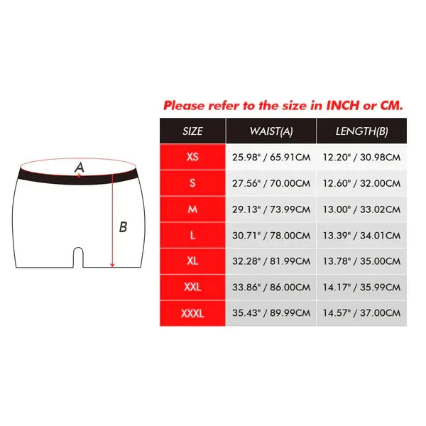 Custom Face Cute Love Couple Underwear Personalized Underwear Valentine's Day Gift