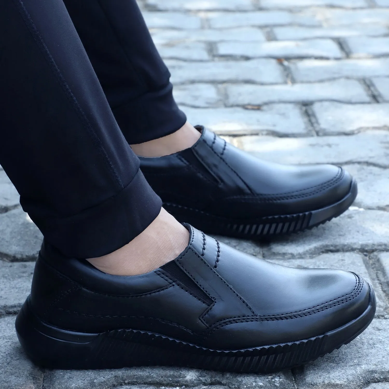 Eego Italy Genuine Leather Light Weight Slip On Shoes